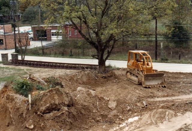 Breaking ground in current station.
former station is in mid background